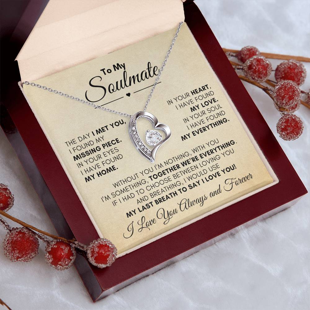 Beautiful Gift for Soulmate "Together We're Everything" Necklace