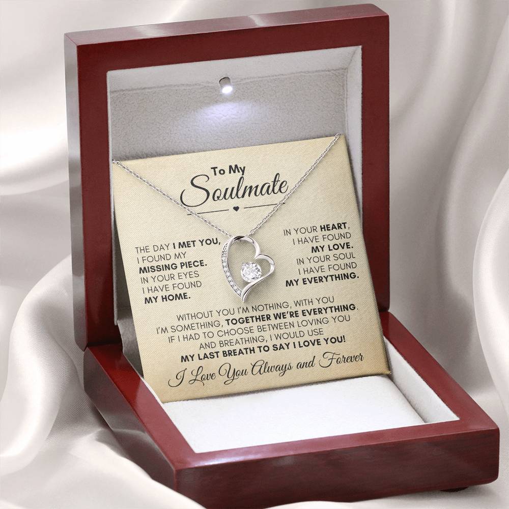 Beautiful Gift for Soulmate "Together We're Everything" Necklace