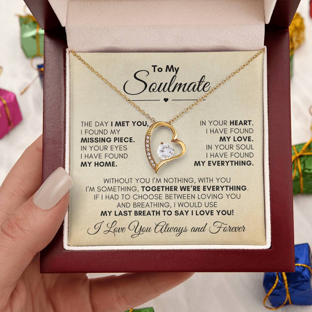 Beautiful Gift for Soulmate "Together We're Everything" Necklace