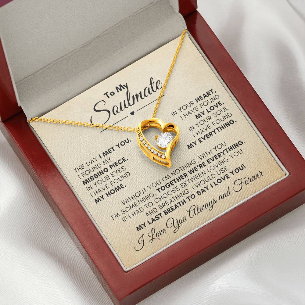 Beautiful Gift for Soulmate "Together We're Everything" Necklace