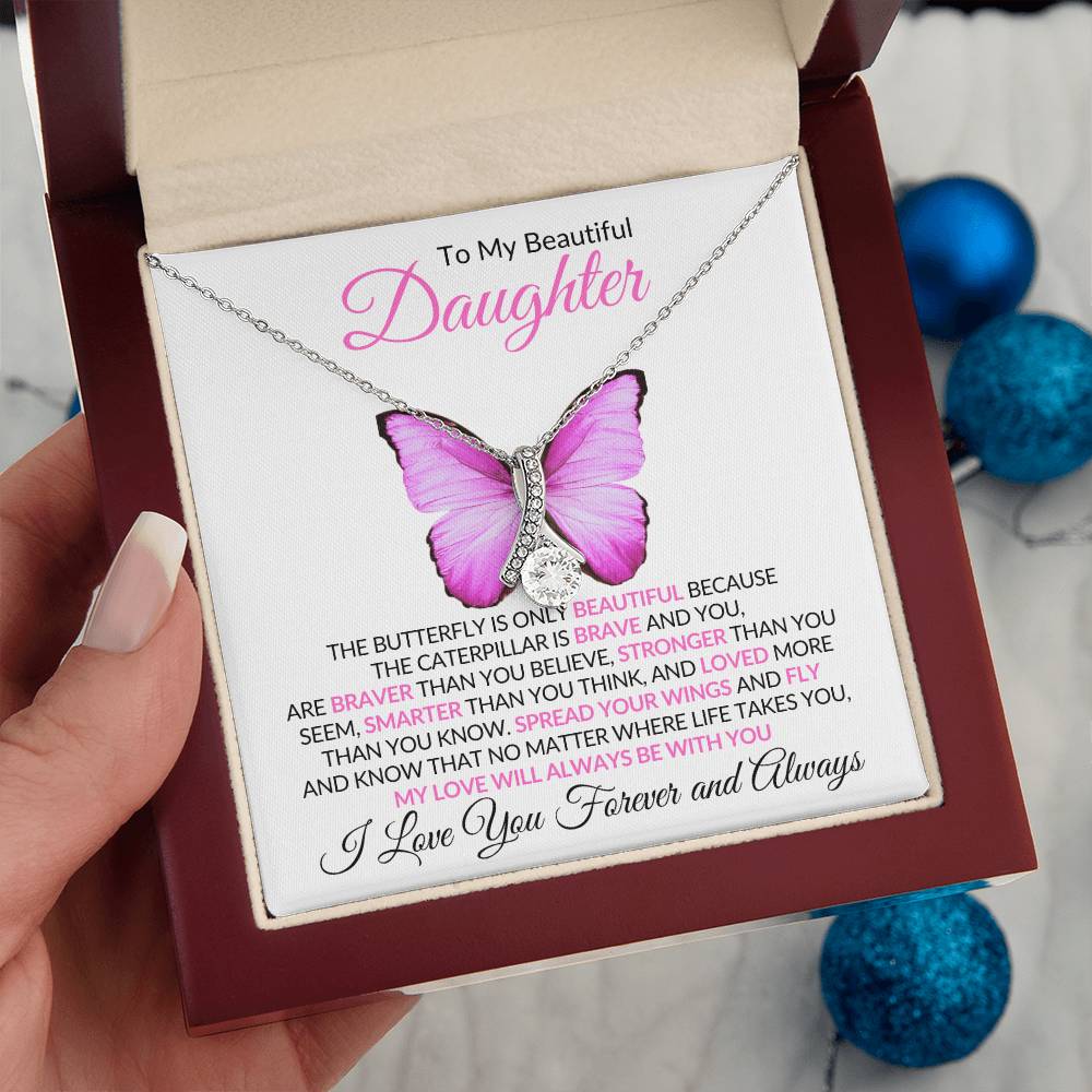 Beautiful Daughter Gift "My Love Will Always Be With You" Necklace