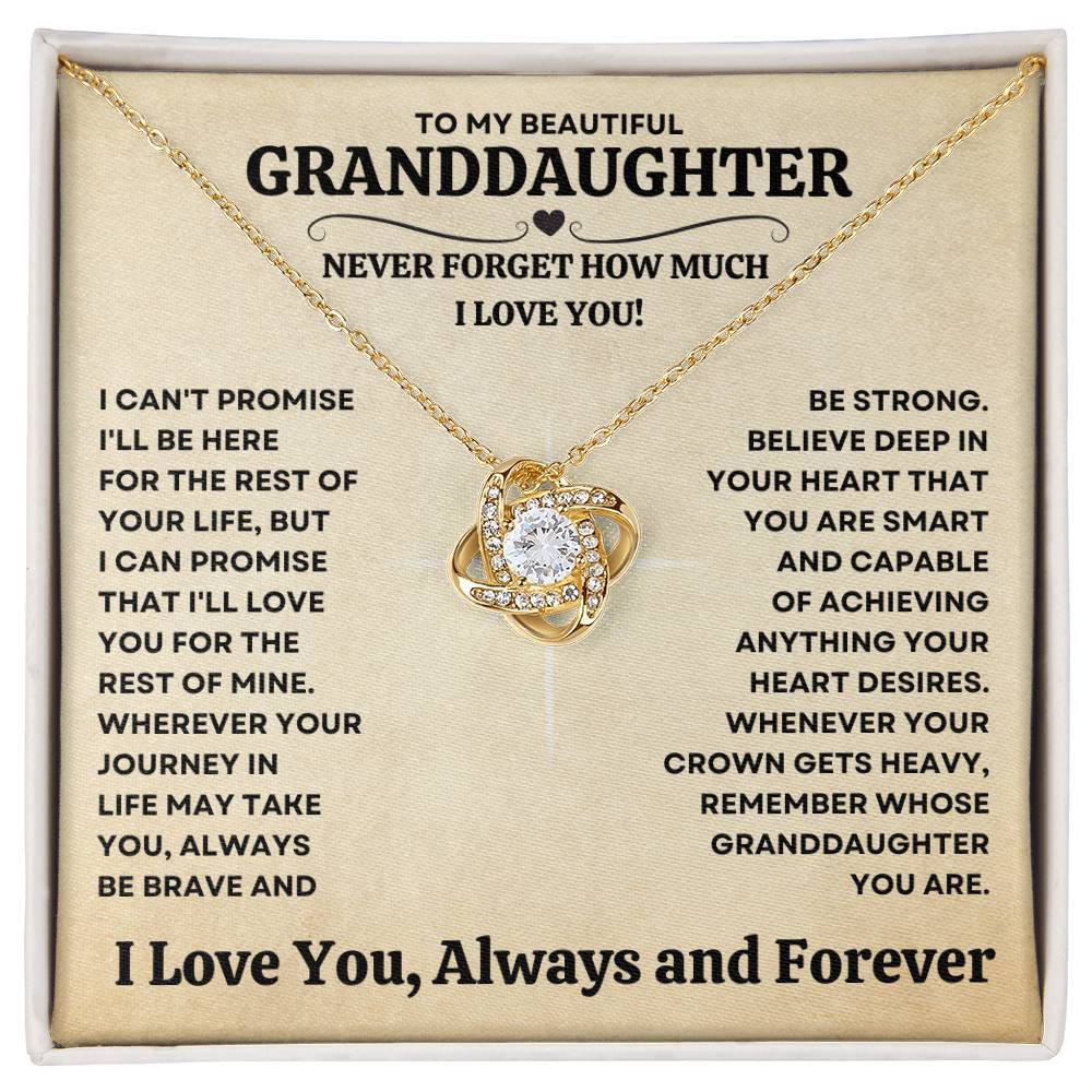 [ALMOST SOLD OUT] Beautiful Granddaughter Gift "Always Be Brave And Be Strong" Necklace