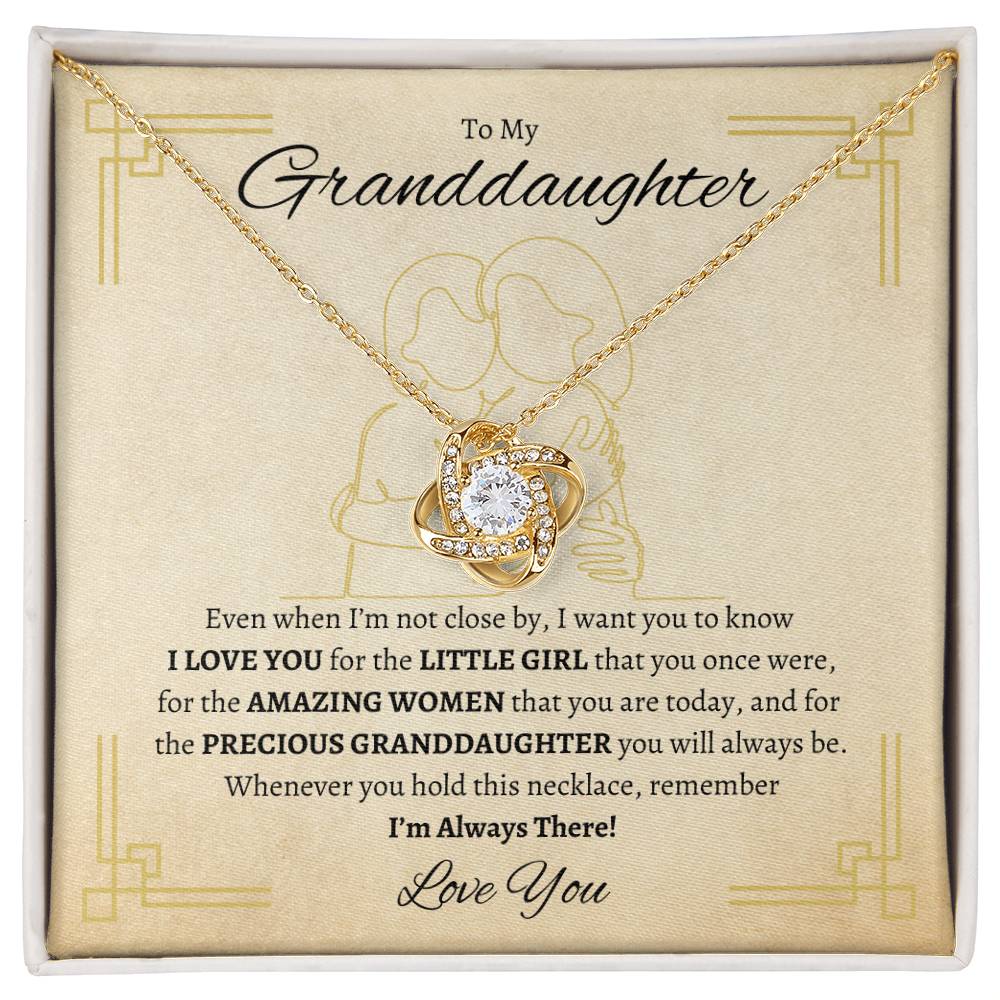 Beautiful Granddaughter Gift "I'm Always There" Necklace