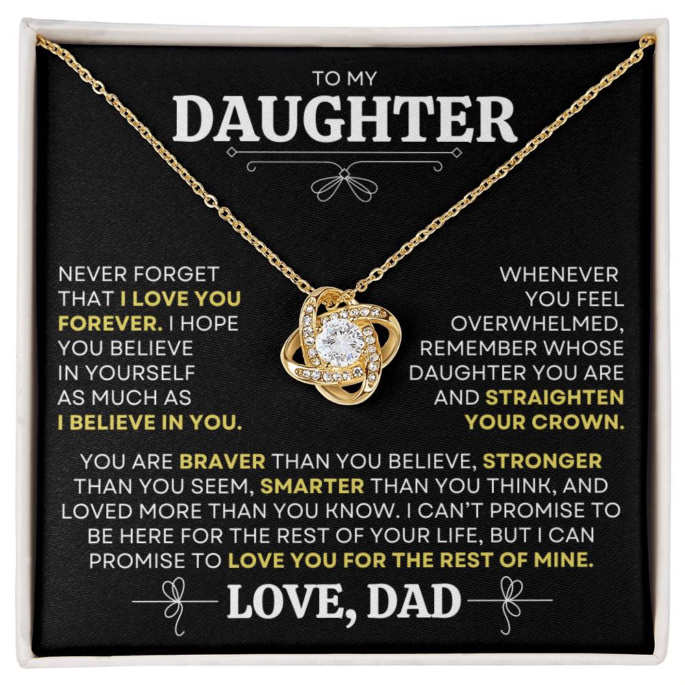 A Gift of Love from Dad to Daughter "Believe in Yourself" Necklace