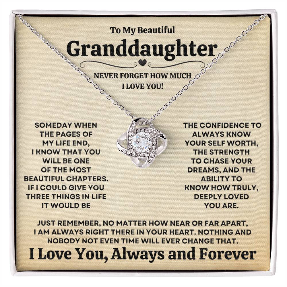 [ALMOST SOLD OUT] Beautiful Granddaughter Gift "I Love You, Always and Forever" Necklace