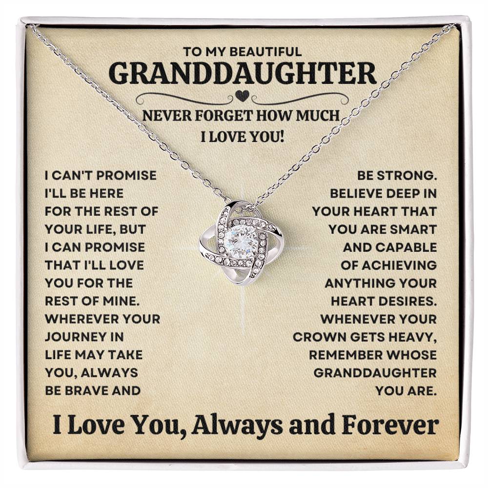 [ALMOST SOLD OUT] Beautiful Granddaughter Gift "Always Be Brave And Be Strong" Necklace