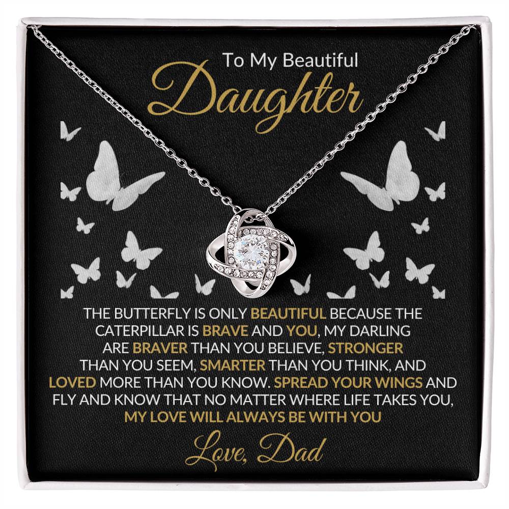 Beautiful Daughter Gift From Dad "My Love Will Always Be With You" Necklace