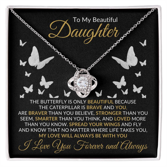 Beautiful Daughter Gift "My Love Will Always Be With You" Necklace