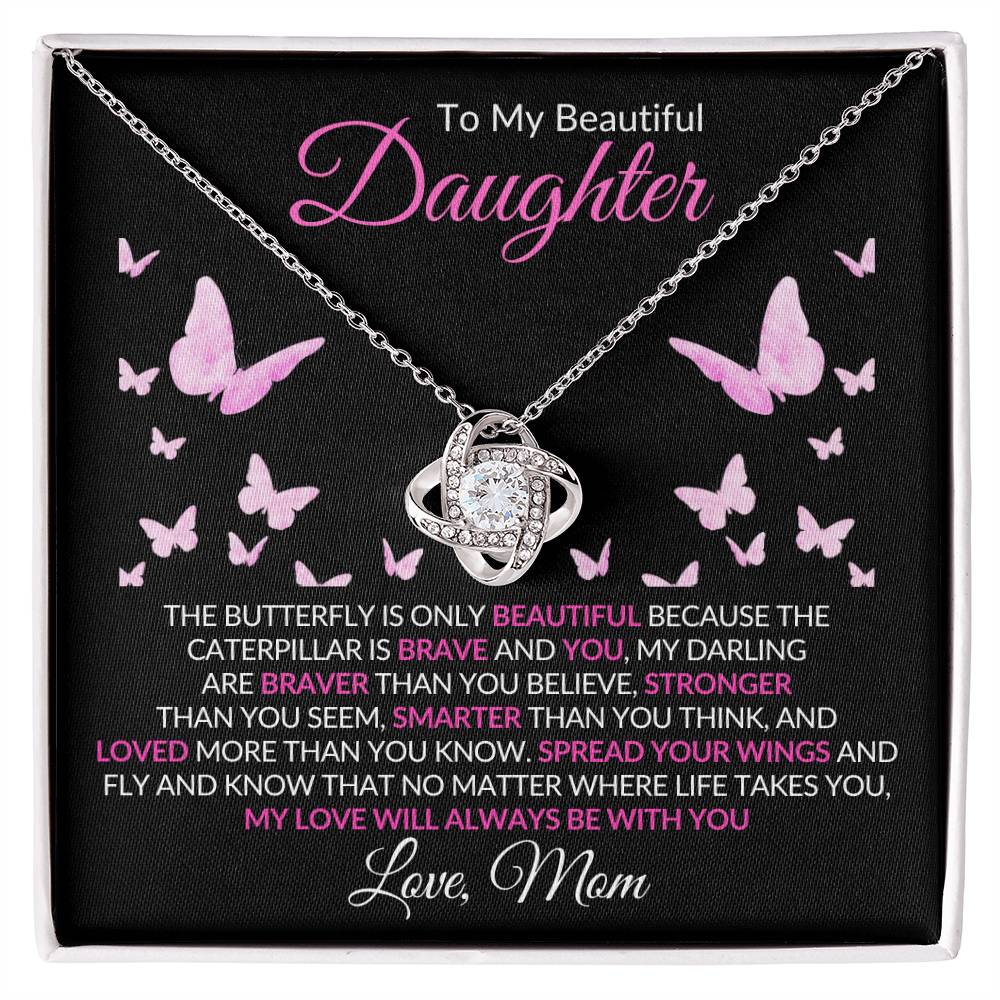 Beautiful Daughter Gift From Mom "My Love Will Always Be With You" Necklace