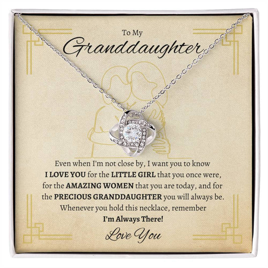 Beautiful Granddaughter Gift "I'm Always There" Necklace