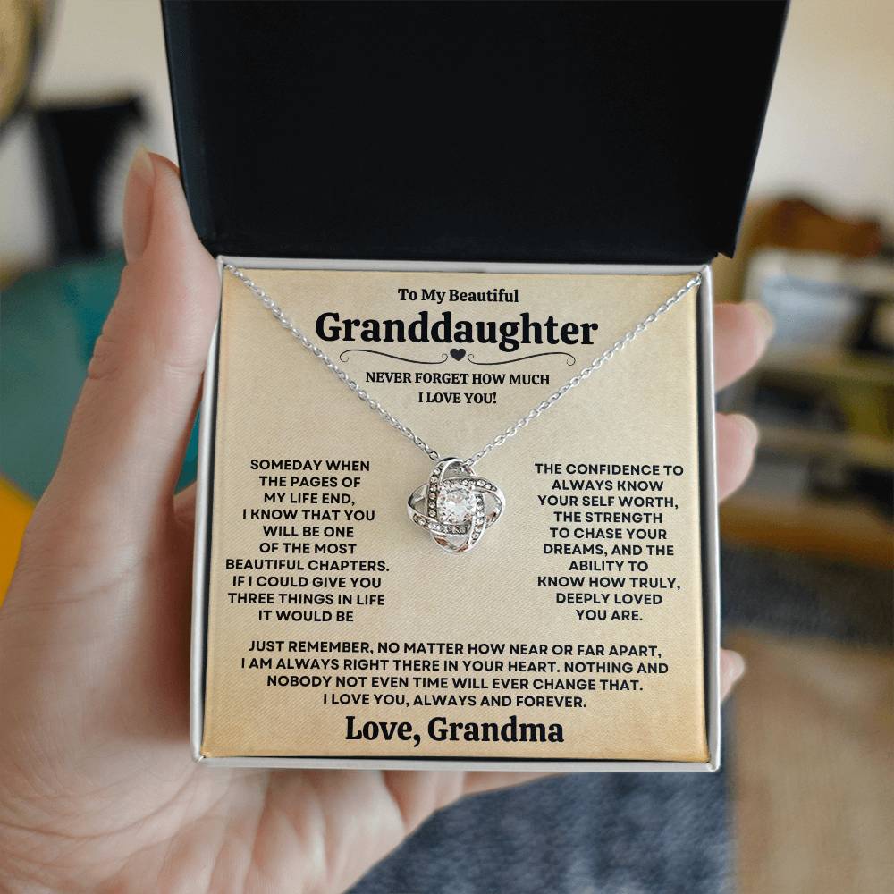 [ALMOST SOLD OUT] Beautiful Granddaughter Gift from Grandma "I Love You, Always and Forever" Necklace