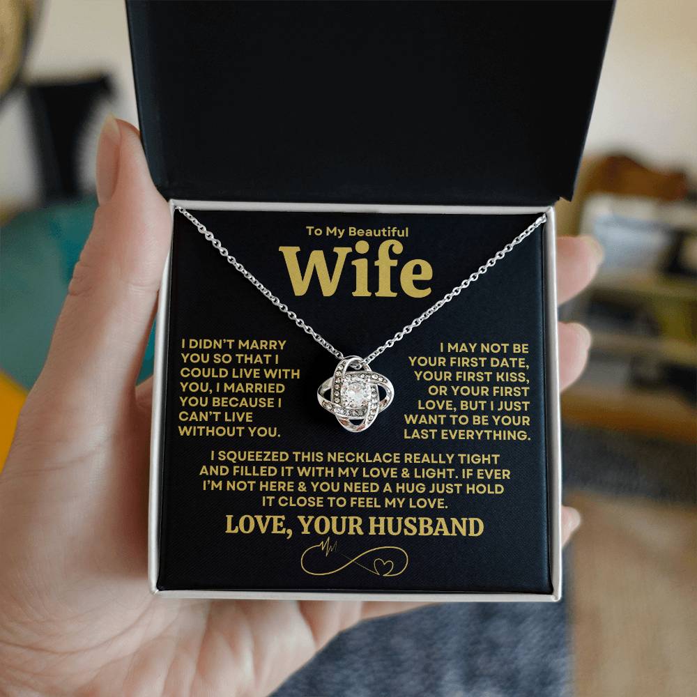 Gift for Wife "I Can't Live Without You" Necklace