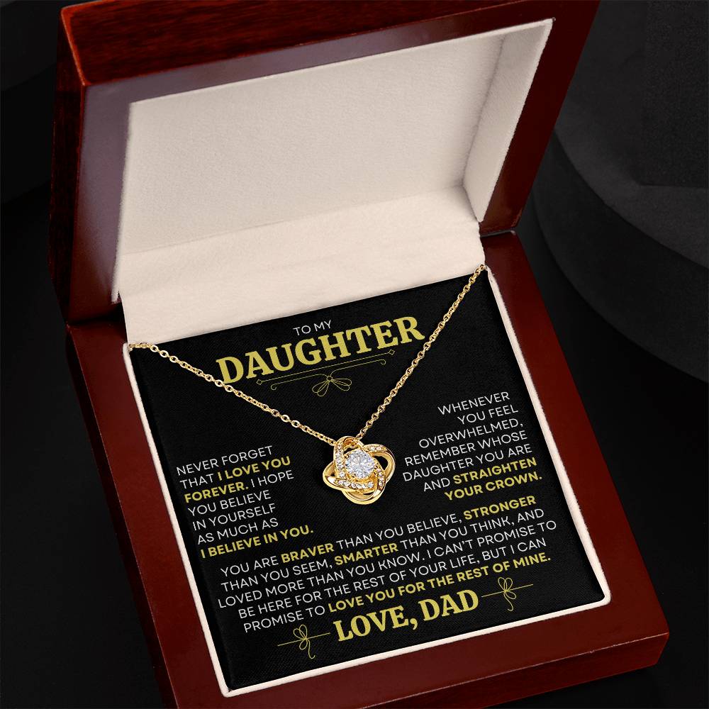 A Gift of Love from Dad to Daughter "Believe in Yourself" Necklace