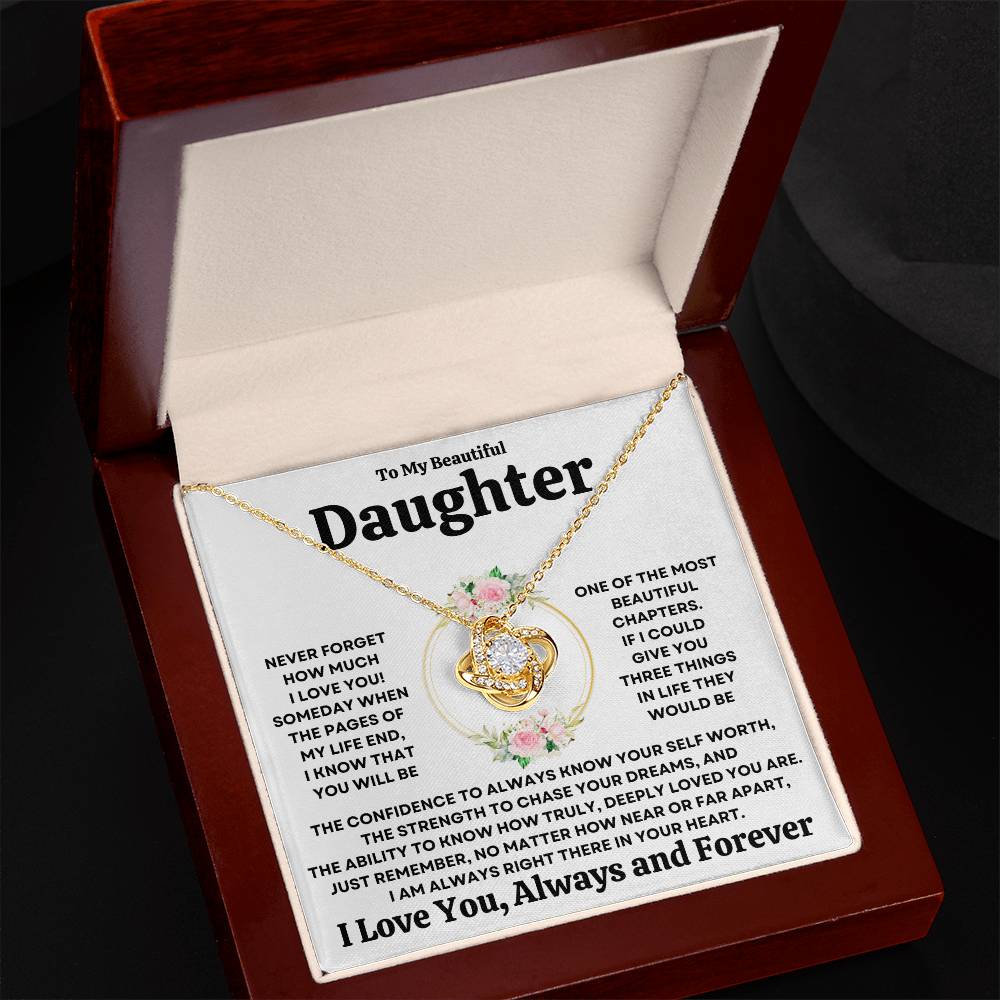 Beautiful Daughter Gift "The Most Beautiful Chapter" Necklace