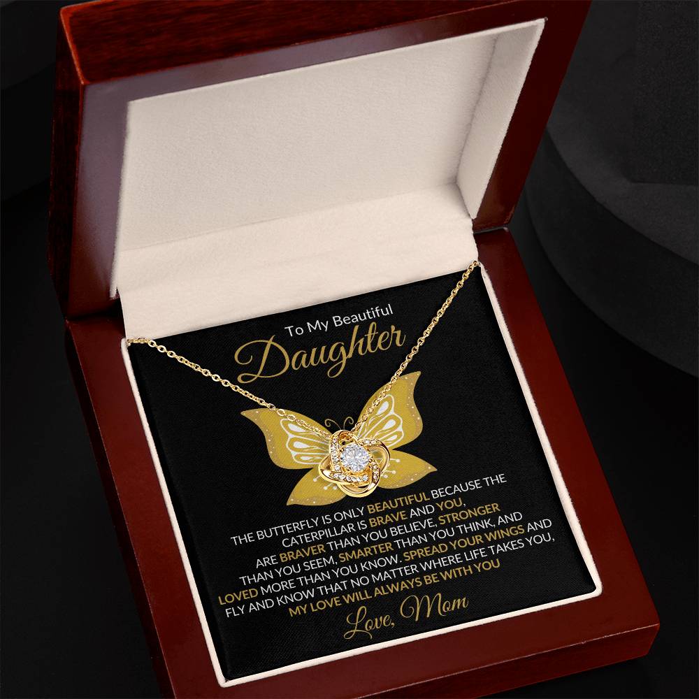 Beautiful Daughter Gift "My Love Will Always Be With You" Necklace