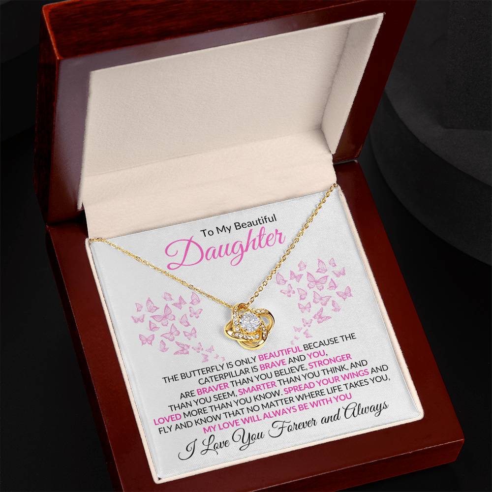 Beautiful Daughter Gift "My Love Will Always Be With You" Necklace