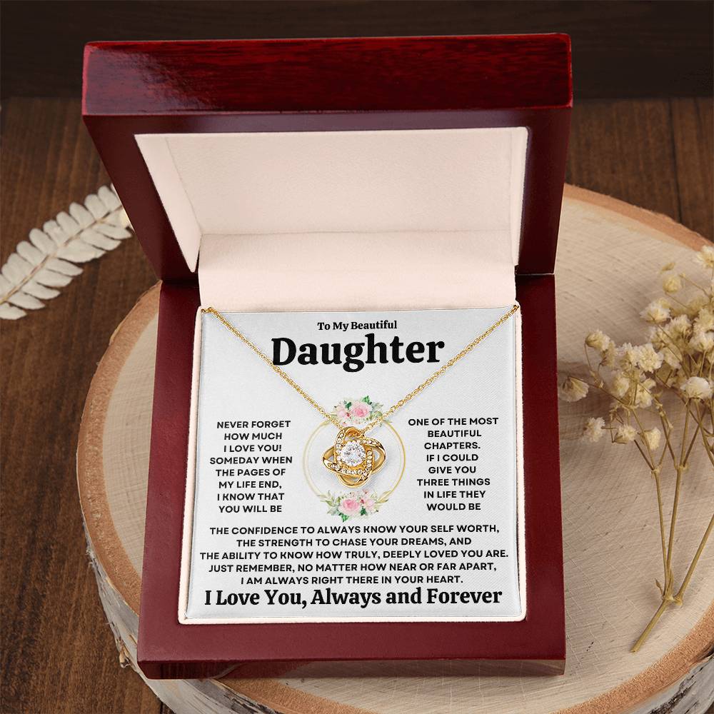 Beautiful Daughter Gift "The Most Beautiful Chapter" Necklace