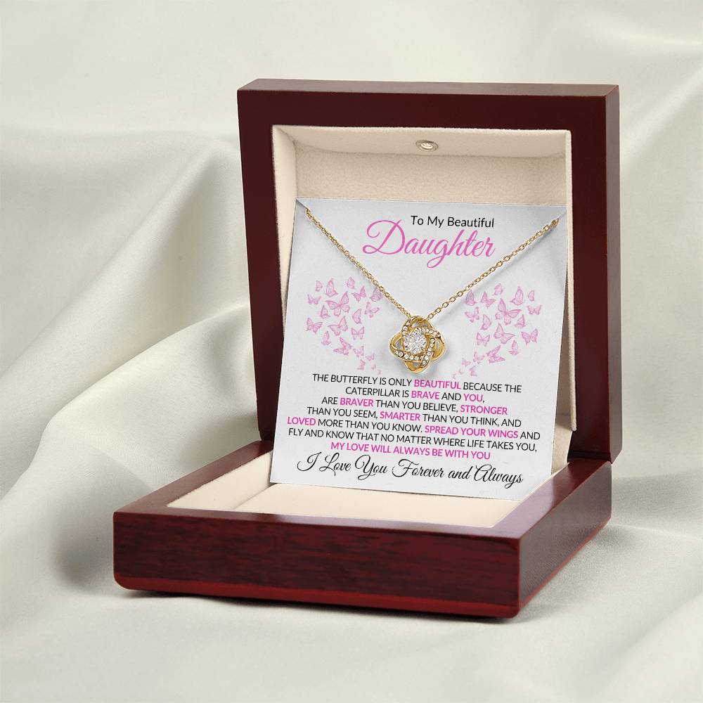 Beautiful Daughter Gift "My Love Will Always Be With You" Necklace