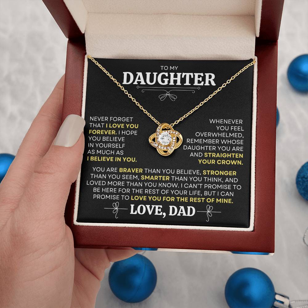 A Gift of Love from Dad to Daughter "Believe in Yourself" Necklace