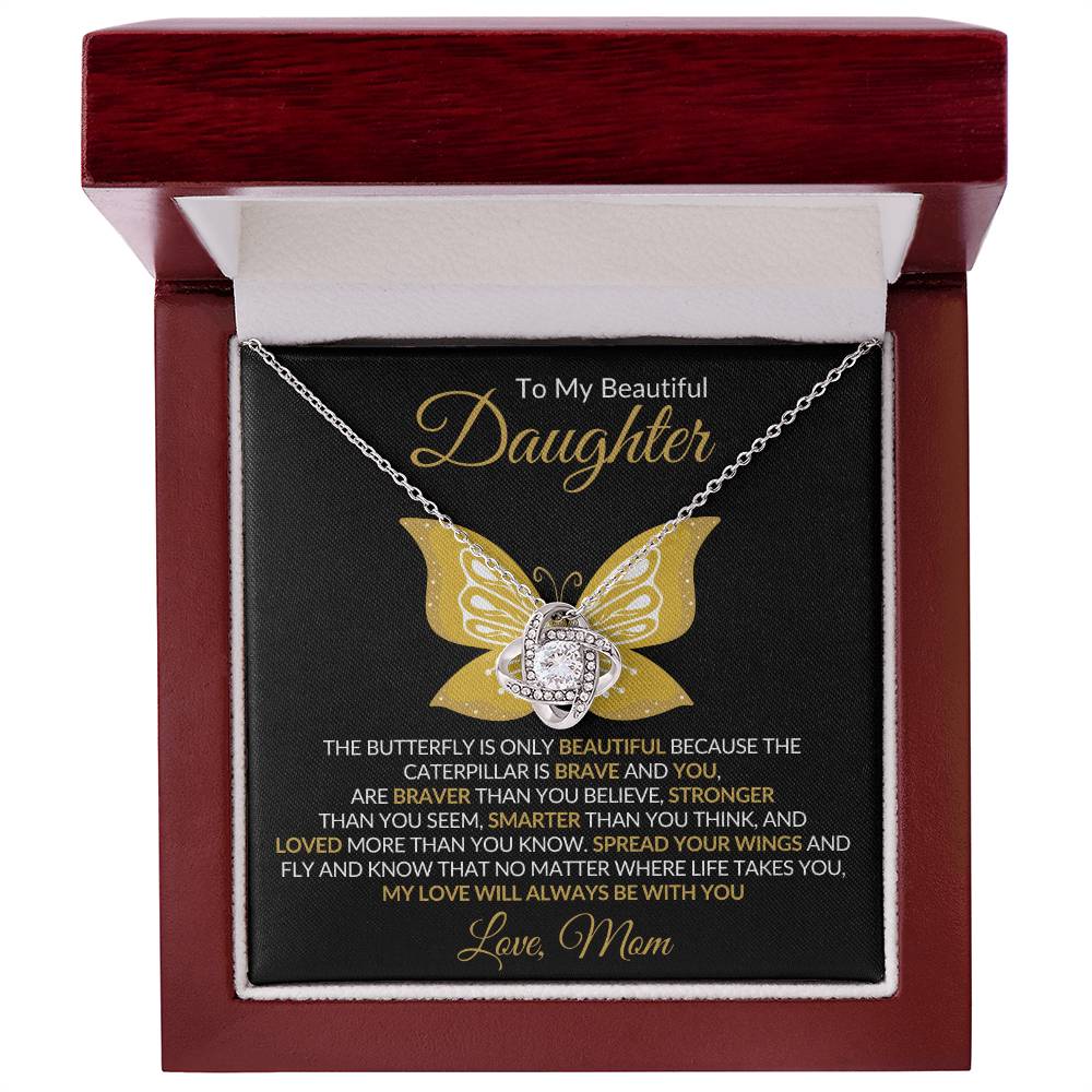 Beautiful Daughter Gift "My Love Will Always Be With You" Necklace