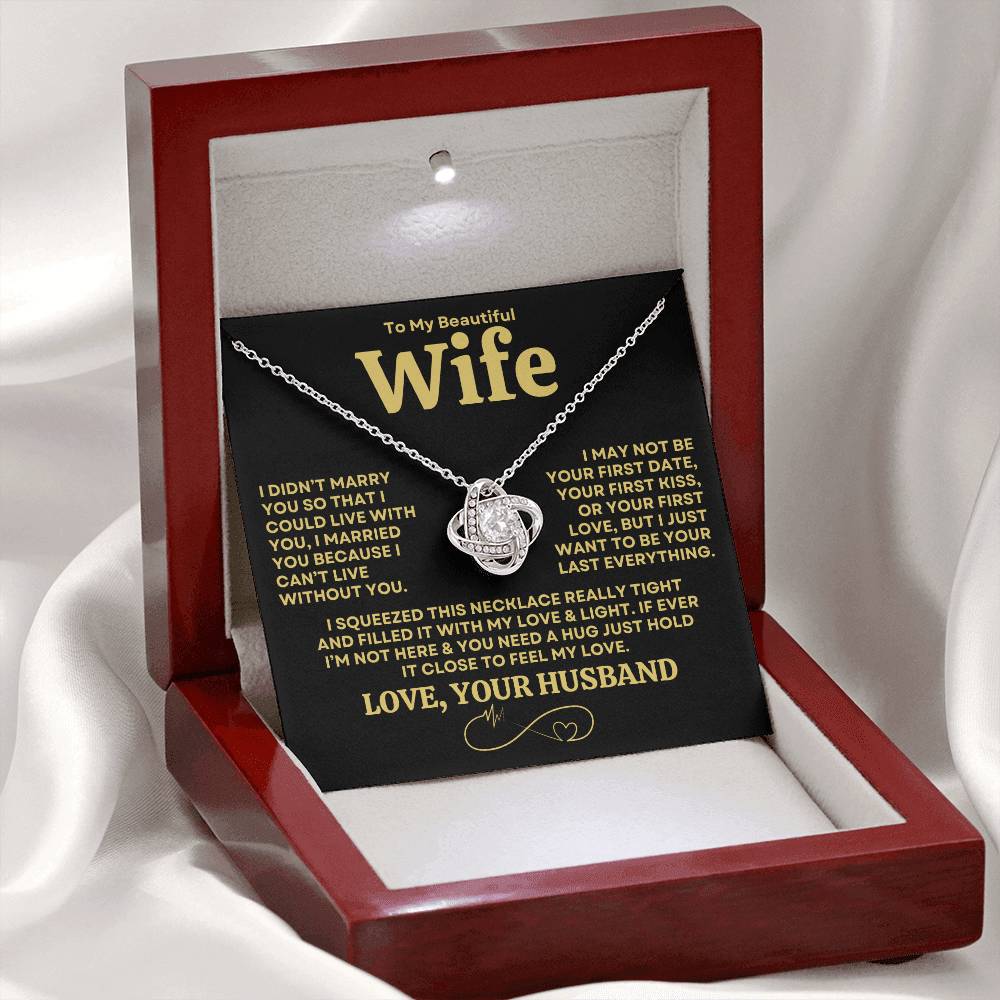 Gift for Wife "I Can't Live Without You" Necklace