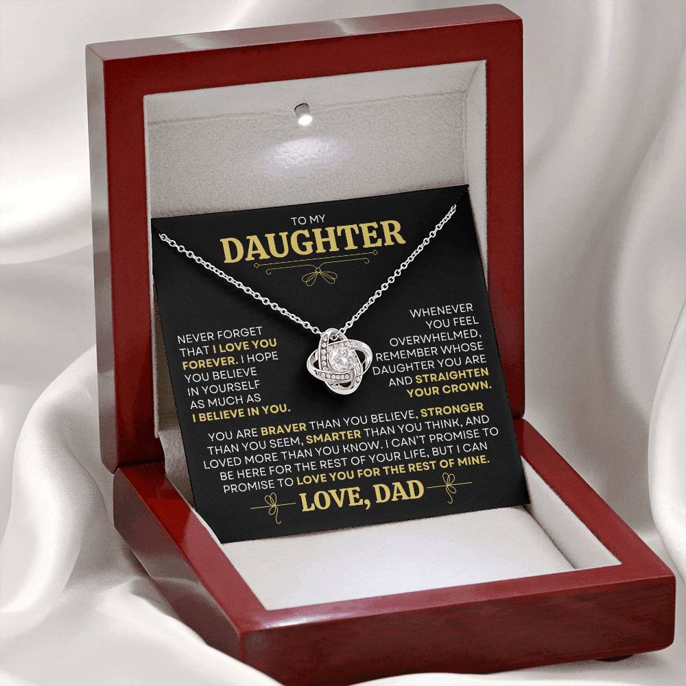 A Gift of Love from Dad to Daughter "Believe in Yourself" Necklace