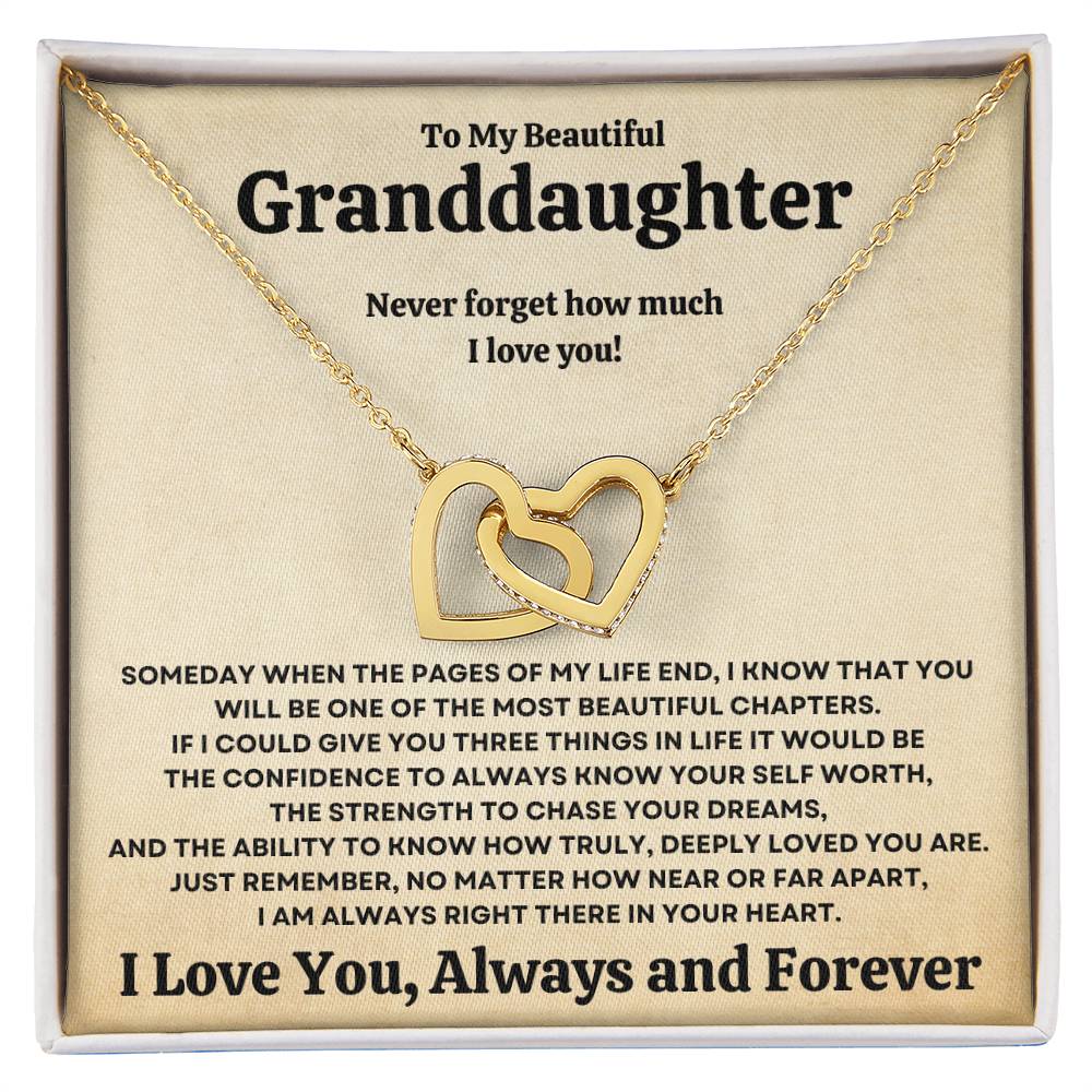 Beautiful Granddaughter Gift Necklace