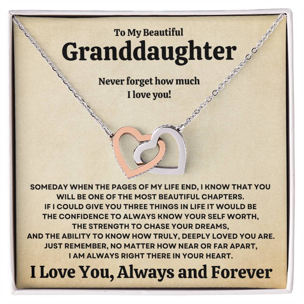 Beautiful Granddaughter Gift Necklace