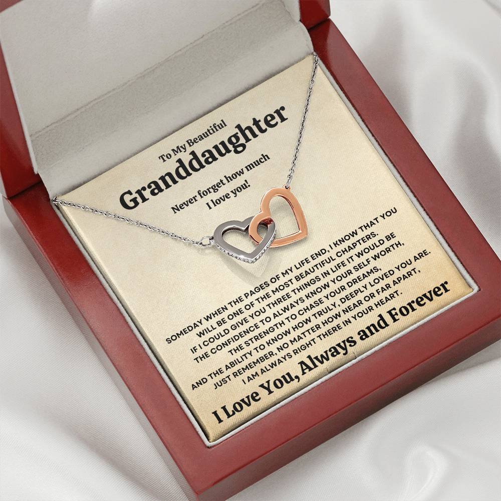 Beautiful Granddaughter Gift Necklace