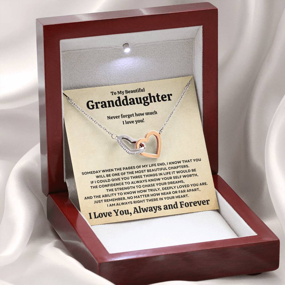 Beautiful Granddaughter Gift Necklace