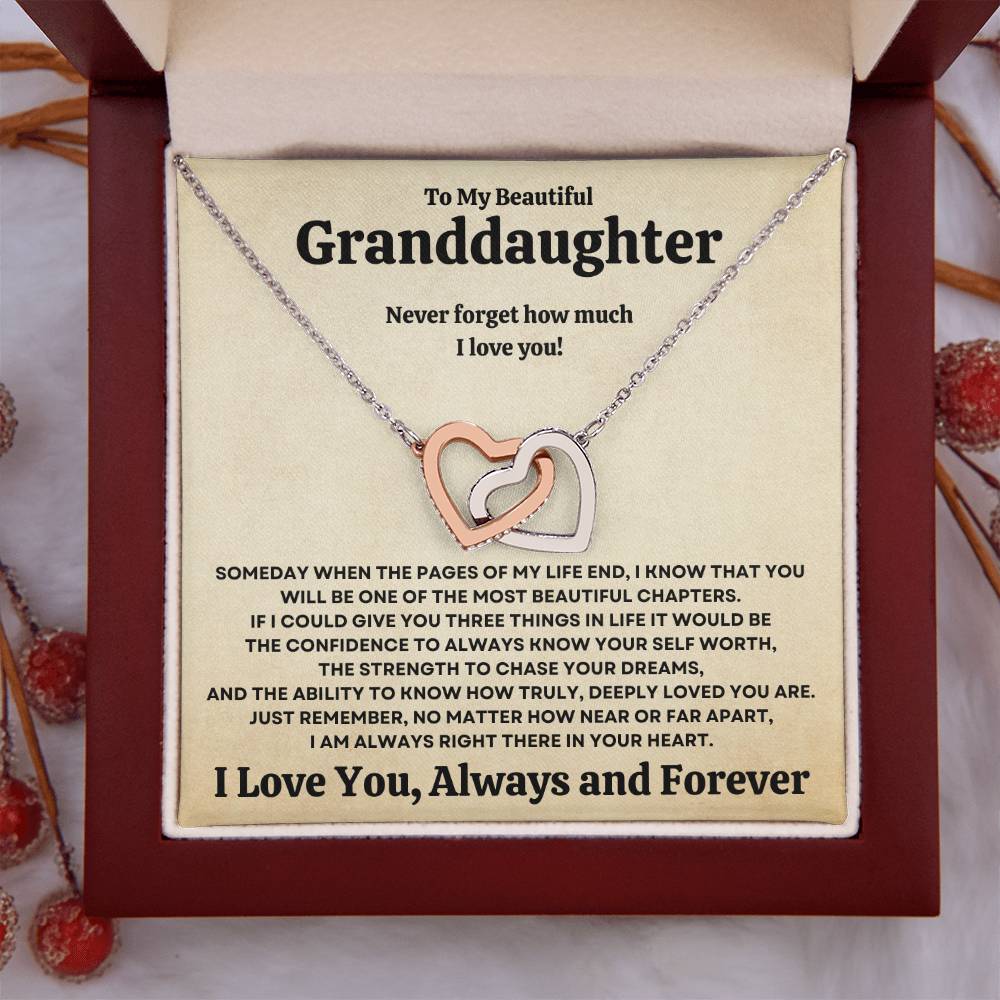 Beautiful Granddaughter Gift Necklace