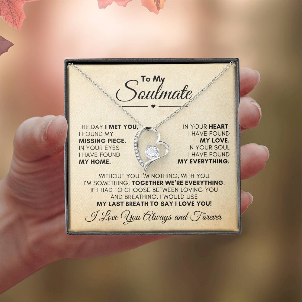 Beautiful Gift for Soulmate "Together We're Everything" Necklace