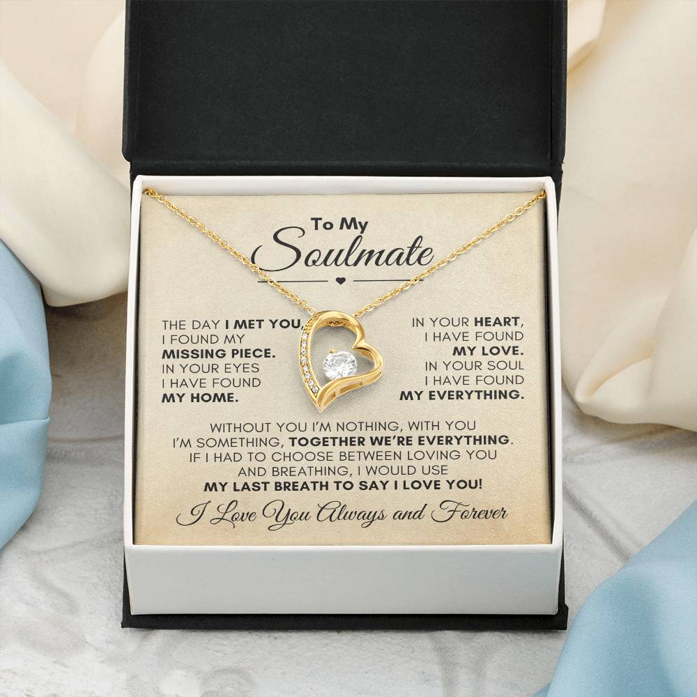 Beautiful Gift for Soulmate "Together We're Everything" Necklace