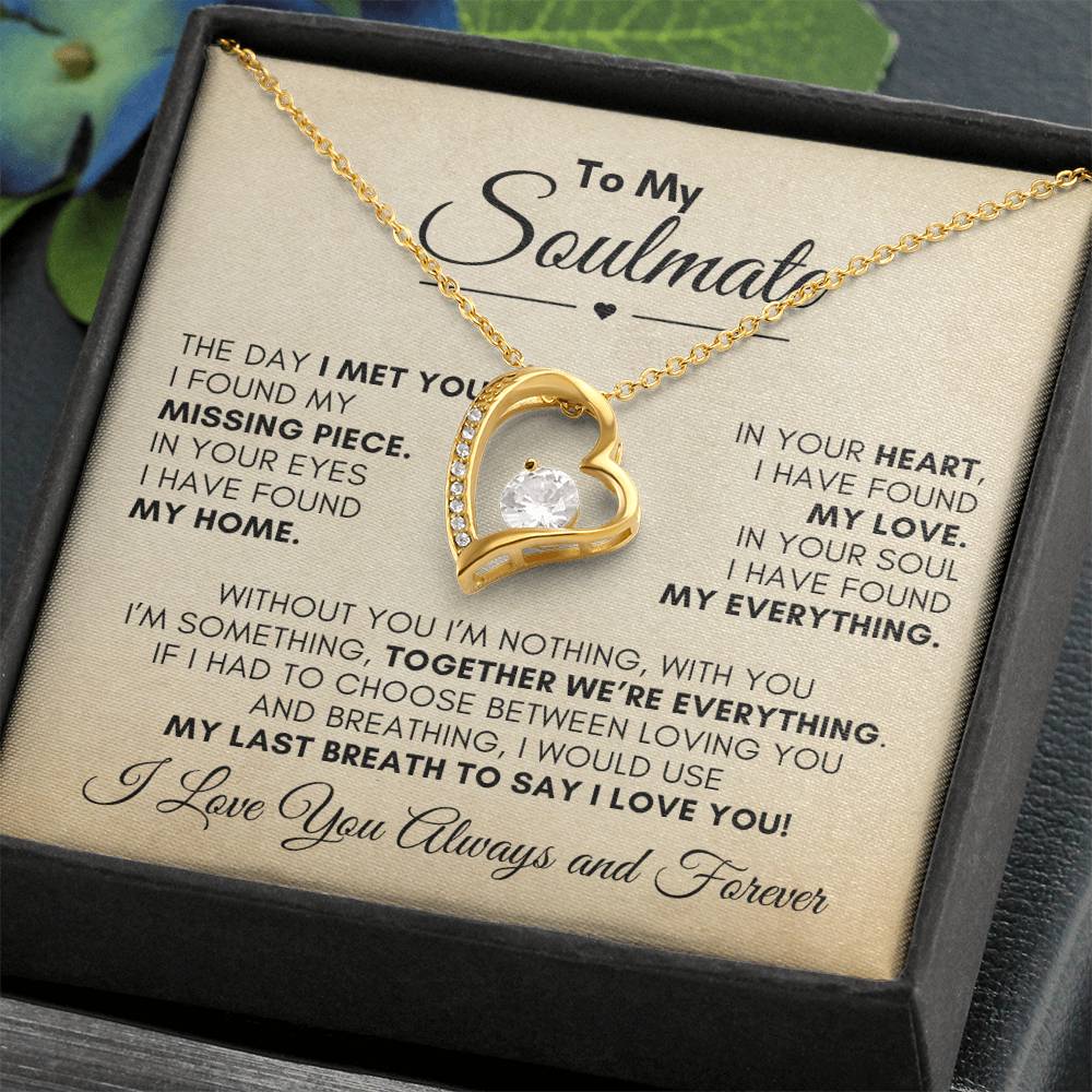 Beautiful Gift for Soulmate "Together We're Everything" Necklace